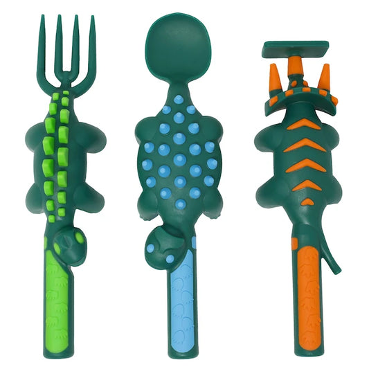 Dino Utensil - Set of 3 - Best for 2 year olds - US 9107