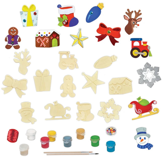 Works of Ahhh 12 pc Holiday Ornaments - Best Arts & Crafts for Babies - US 0893