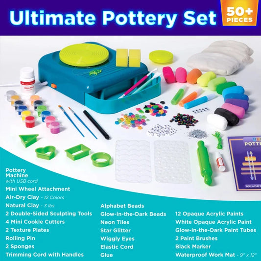 Neon Glow Pottery Studio - Best Arts & Crafts for Ages 8 to 12 - US 4388