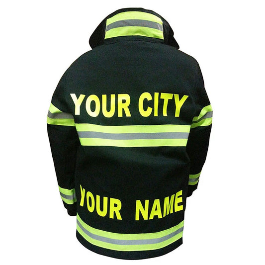 Personalized Jr. Firefighter Suit - Black - Best for Ages 6 to 9 - US 2232
