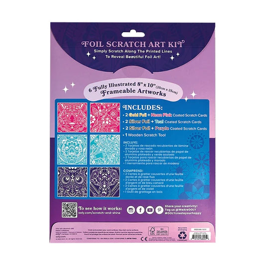 Scratch & Shine Scratch Cards - Geometric Animals - US 7487