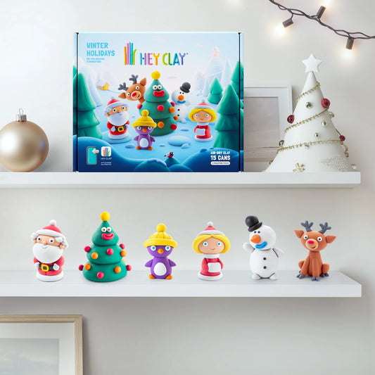 Hey Clay Winter Holidays Set - Best Arts & Crafts for Ages 3 to 11 - US 6010