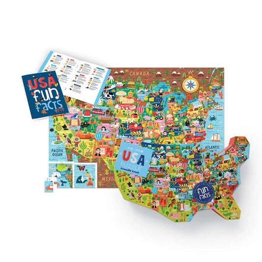 200pc USA Puzzle - Best History & Geography for Ages 6 to 11 - US 6802