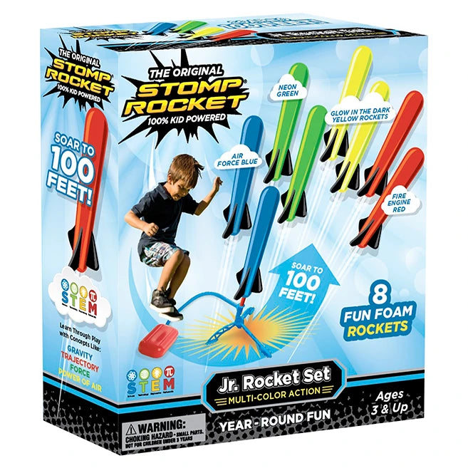 Stomp Rocket® Junior Multi-Color 8 Pack - Best for Ages 3 to 9 - US 2272