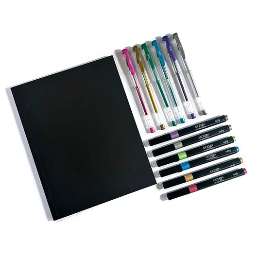 Modern Metallics Deluxe DIY Sketchbook Kit - Best for Ages 8 to 12 - US 7202