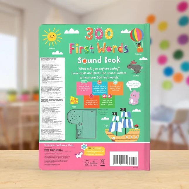 300 First Words Sound Book - Best Baby Toys & Gifts for Ages 0 to 3 - US 3705