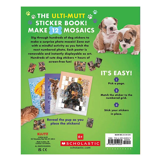 Klutz Sticker Photo Mosaic - Dogs & Puppies - - Fat Brain Toys - US 6573