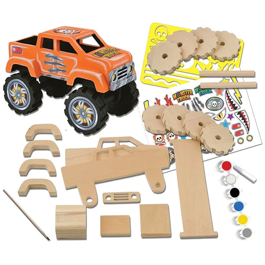 Works of Ahhh Monster Truck Build & Paint Kit - - Fat Brain Toys - US 2942