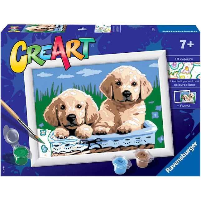 CreArt Cute Puppies - 5 x 7 - Best Arts & Crafts for Ages 8 to 12 - US 7053