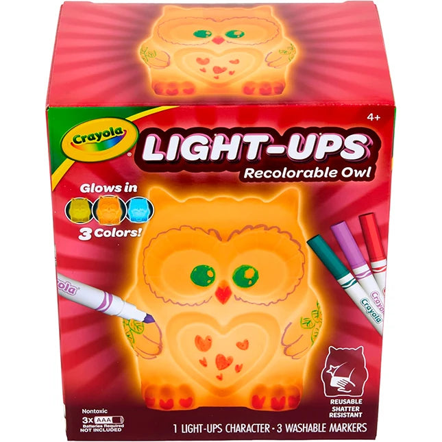 Crayola Light-Ups Recolorable Owl - Best Arts & Crafts for Ages 4 to 8 - US 6649