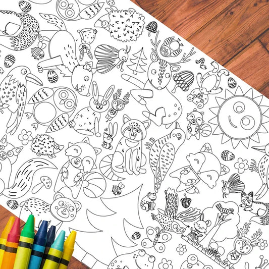 Creative Coloring Tablecloth Kit - Woodland - Best for Ages 2 to 7 - US 5201