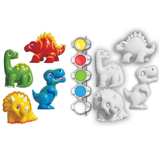 Dinosaur World Plaster Magnets 4 Pack - Best for Ages 4 to 10 - US 0735