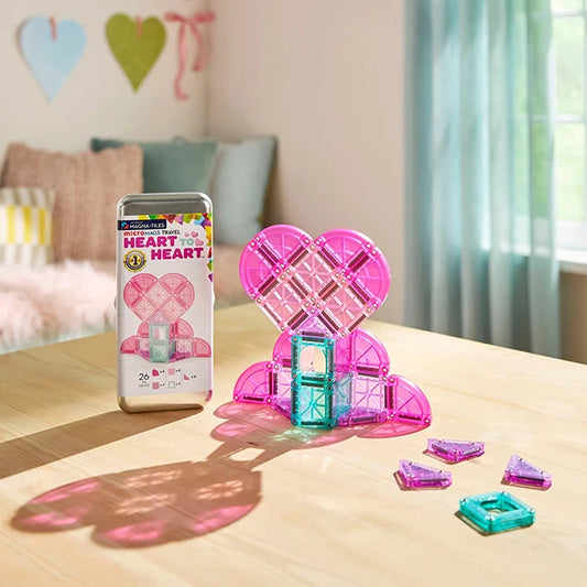 Magna-Tiles Heart to Heart Travel Set - Best for Ages 3 to 10 - US 3893