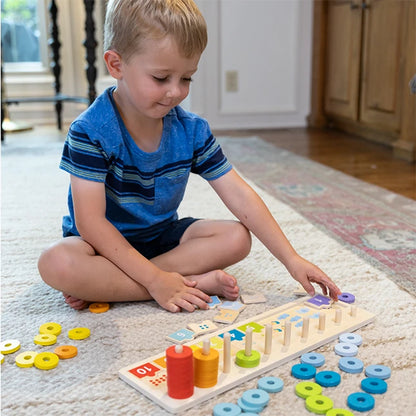 Match &amp; Stack Counting Board - Best Early Learning Toys for Babies - US 3823