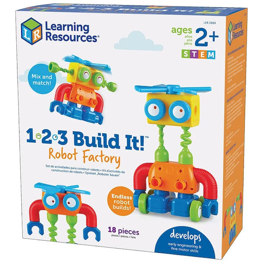 1-2-3 Build It! Robot Factory - Best for 2 year olds - US 8738