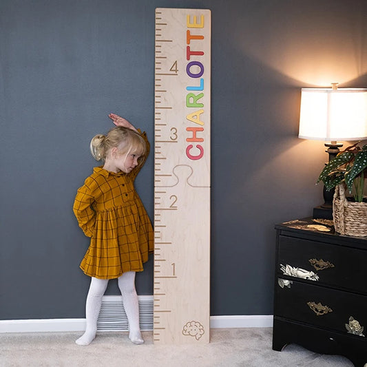 Personalized Wooden Ruler Growth Chart - - Fat Brain Toys - US 7160