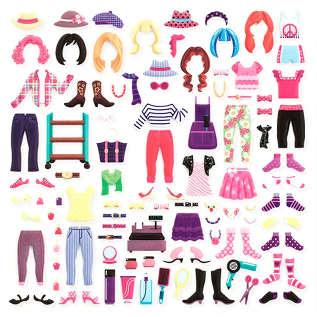 Deluxe Puffy Sticker Album - Day of Glamour - Best for Ages 4 to 5 - US 6883