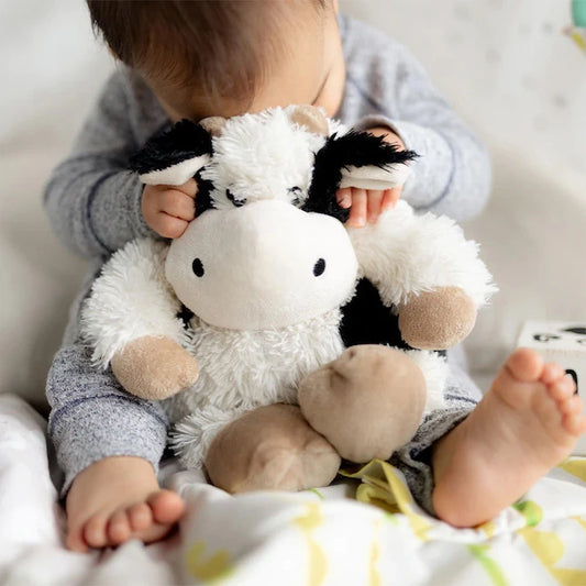 Black &amp; White Cow Warmies - - Fat Brain Toys - US 2696