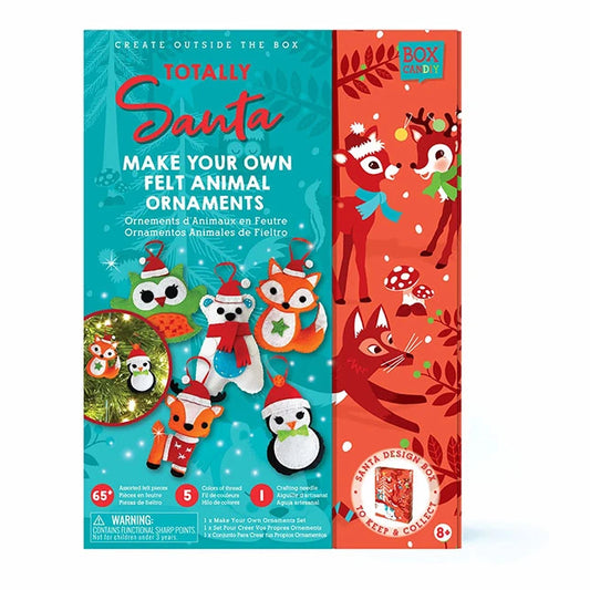 Box CanDIY Totally Santa Make Your Own Felt Animal Ornaments - US 6058