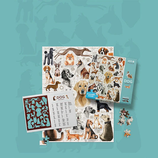 200-Piece Puzzle - Dog Breeds - Best Puzzles for Ages 8 to 12 - US 9640