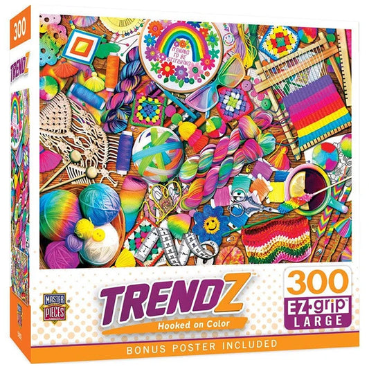 Trendz Hooked on Color 300 pc EZ Grip Large Puzzle - - Fat Brain Toys - US 5310