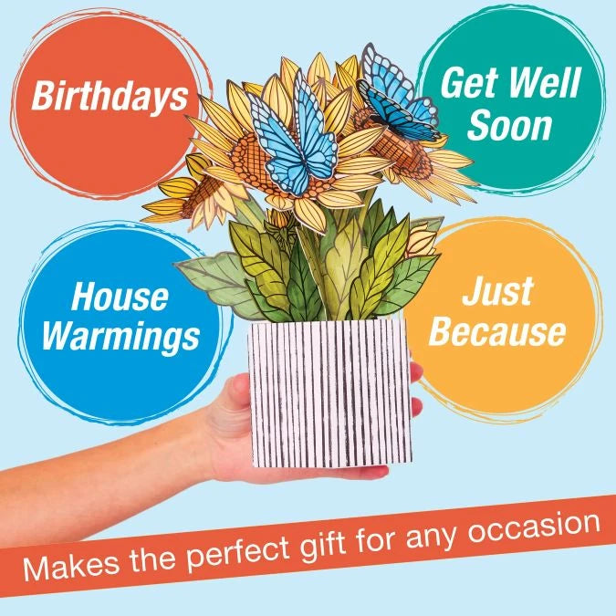 Pop Up Coloring Bouquet - Sunflowers &amp; Butterflies - - Fat Brain Toys - US 3255