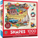 Route 66 Shaped Puzzle - 1000 pc - - Fat Brain Toys - US 0678