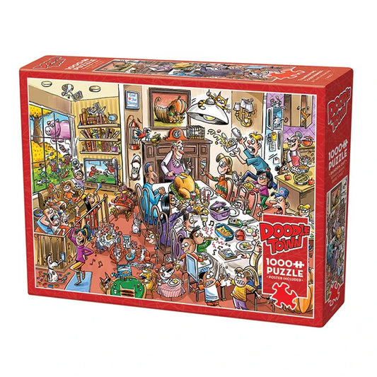 DoodleTown Thanksgiving Togetherness 1000 pc Puzzle - US 9637
