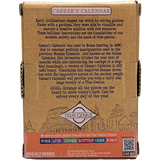 True Genius Caesars Calendar - Best Brainteasers for Ages 8 to 12 - US 9768