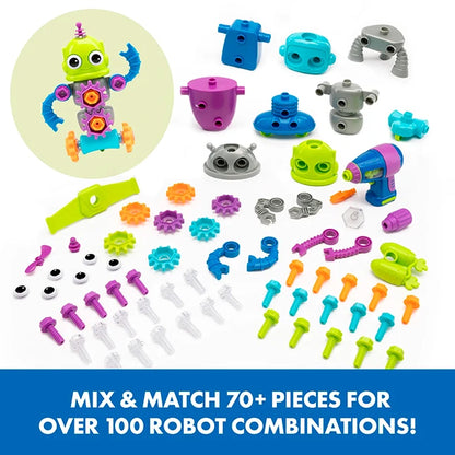 Design &amp; Drill Robot Workshop - Best for 3 year olds - US 1508