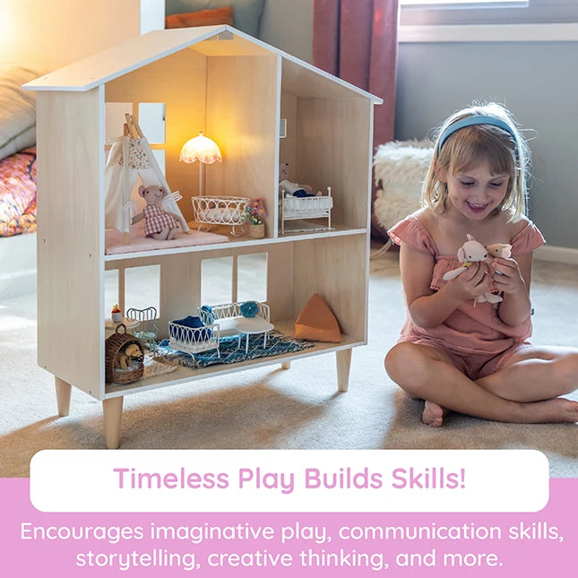 Whiskerwood Hollow Deluxe Wooden Dollhouse - Best for Ages 3 to 10 - US 7558