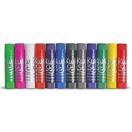 Kwik Stix Solid Tempera Paint - 12 count - Best for Ages 3 to 10 - US 9716