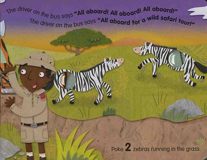 Poke-A-Dot Wheels on the Bus Wild Safari - Best Books for Ages 3 to 4 - US 1250