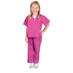 Personalized Jr. Dr. Scrubs - Fuchsia Pink - Best for Ages 6 to 9 - US 6482