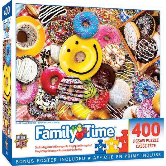 Break Room Surprise Family Time 400pc EZ-Grip Puzzle - - US 7283