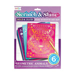 Scratch &amp; Shine Scratch Cards - Geometric Animals - US 7487