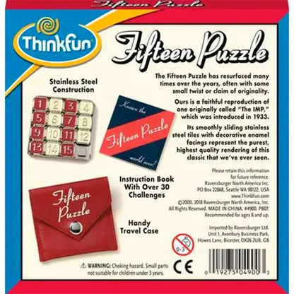 Think Fun Fifteen Puzzle - Best Brainteasers for Ages 8 to 12 - US 9367