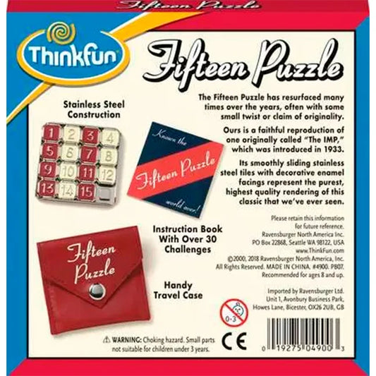 Think Fun Fifteen Puzzle - Best Brainteasers for Ages 8 to 12 - US 9367