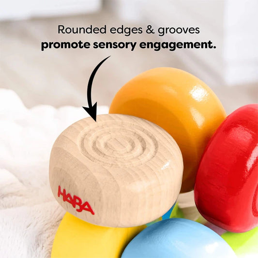 Color Drops Wooden Grasping and Teething Toy - Best for 1 year olds - US 4907