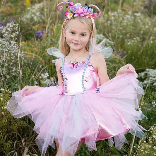 Woodland Butterfly Dress &amp; Headband - Size 5-6 - Best for Ages 3 to 4 - US 0241