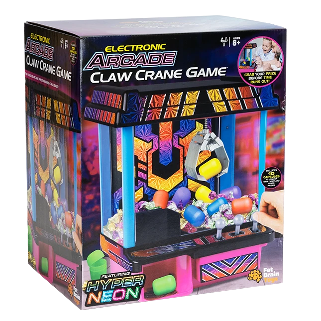 Electronic Arcade Claw Crane Game Hyper Neon - Best for Ages 6 to 12 - US 7383