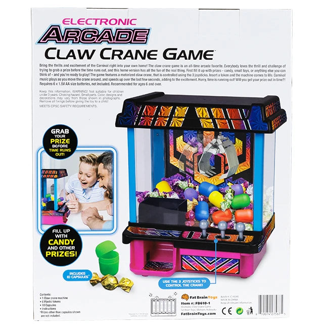 Electronic Arcade Claw Crane Game Hyper Neon - Best for Ages 6 to 12 - US 7383