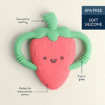 Chew Crew Easy-hold Silicone Teether - Best for Ages 0 to 2 - US 9695