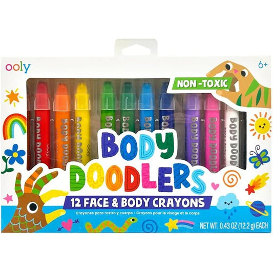 Body Doodlers Face &amp; Body Crayons - Set of 12 Colors - US 5435