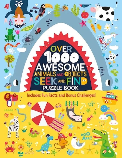 Over 1000 Awesome Animals and Objects Seek and Find Puzzle Book - US 2482