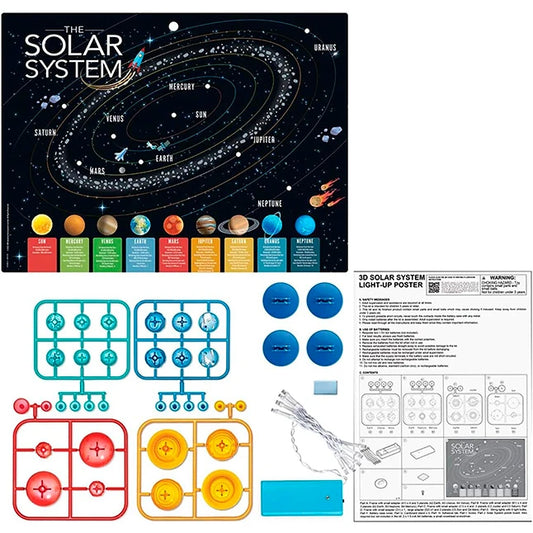 4M KidzLabs 3D Solar System Light-up Poster - Best for Ages 5 to 8 - US 5315
