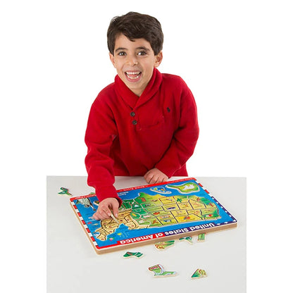 USA Map Sound Puzzle - Best History &amp; Geography for Babies - US 8419