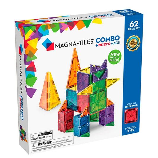 Magna-Tiles Combo + microMAGS - 62 pc. - Best for Ages 3 to 7 - US 5700
