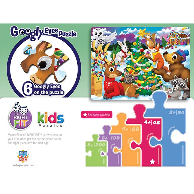 Googly Eyes Puzzle Around the Christmas Tree - 48pc - US 6287