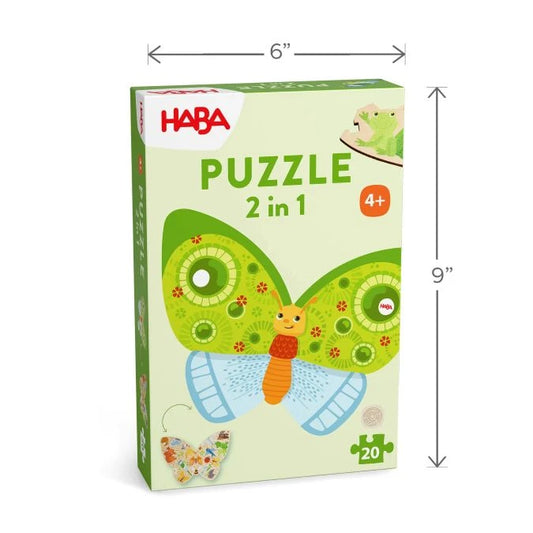 Butterfly 2-in-1 Wooden Puzzle - Best Puzzles for Ages 4 to 6 - US 0570